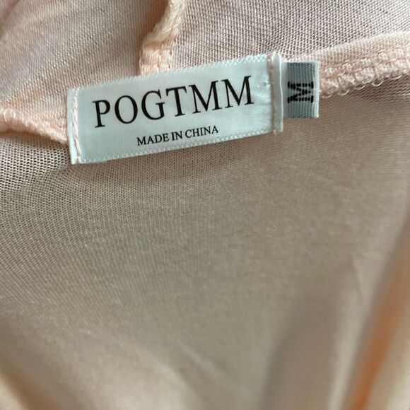 pogtmm SOFT PINK cardigan MAXI LENGTH Open Front - Picture 4 of 8